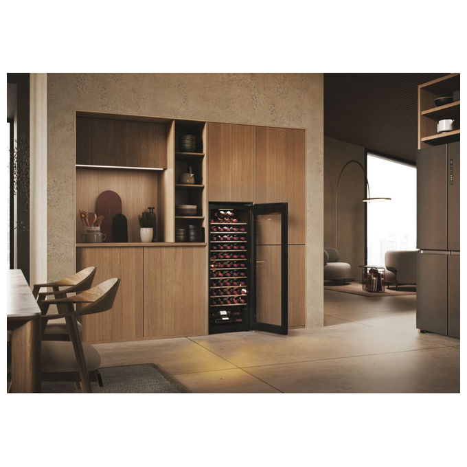Haier HWS58GGH1 Wine Bank 50 Serie 3 Cantina Vino 58 Bottiglie 150 L 1 Zona Touch Wi-Fi App hOn 37 dB colore Nero