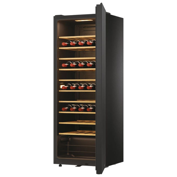 Haier HWS58GGH1 Wine Bank 50 Serie 3 Cantina Vino 58 Bottiglie 150 L 1 Zona Touch Wi-Fi App hOn 37 dB colore Nero