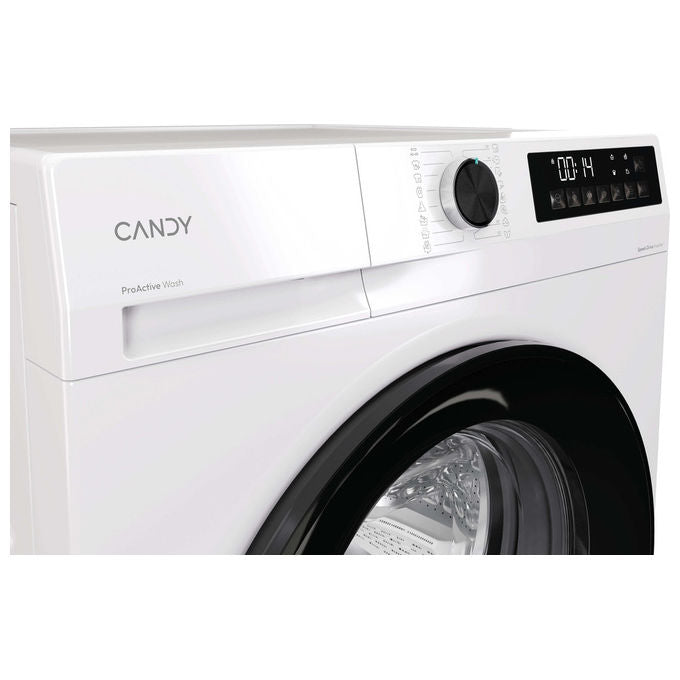 Candy, Lavatrice Slim 8 Kg, Classe A, 1400 Giri, Inverter, Bianco, GD 48SB6-S