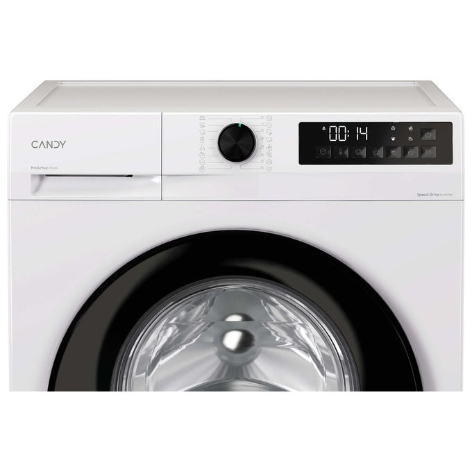 Candy, Lavatrice Slim 8 Kg, Classe A, 1400 Giri, Inverter, Bianco, GD 48SB6-S