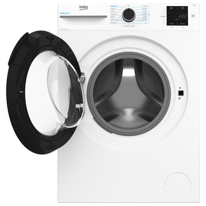 Beko BMW9147EW Lavatrice 9 Kg 1400 Giri Classe A EnergySpin Vapore Bianco (84.5x60x58) cm