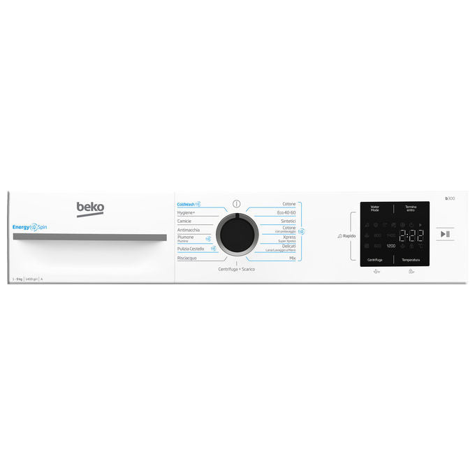 Beko BMW9147EW Lavatrice 9 Kg 1400 Giri Classe A EnergySpin Vapore Bianco (84.5x60x58) cm