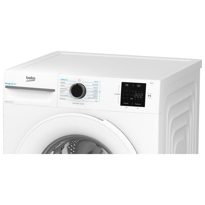 Beko BMW9147EW Lavatrice 9 Kg 1400 Giri Classe A EnergySpin Vapore Bianco (84.5x60x58) cm