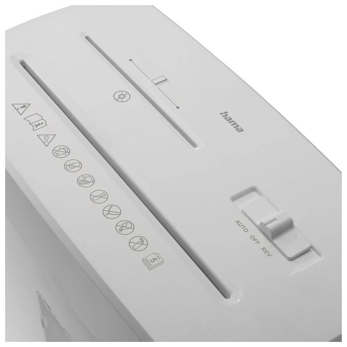Hama Prime M50CD-W, Distruggidocumenti a Frammenti, 22 cm, 68 dB, Bianco