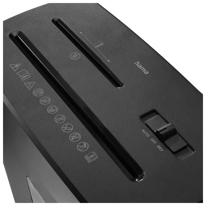 Hama Prime M50CD-B, Distruggidocumenti microtaglio, 2 x 12 mm, Nero