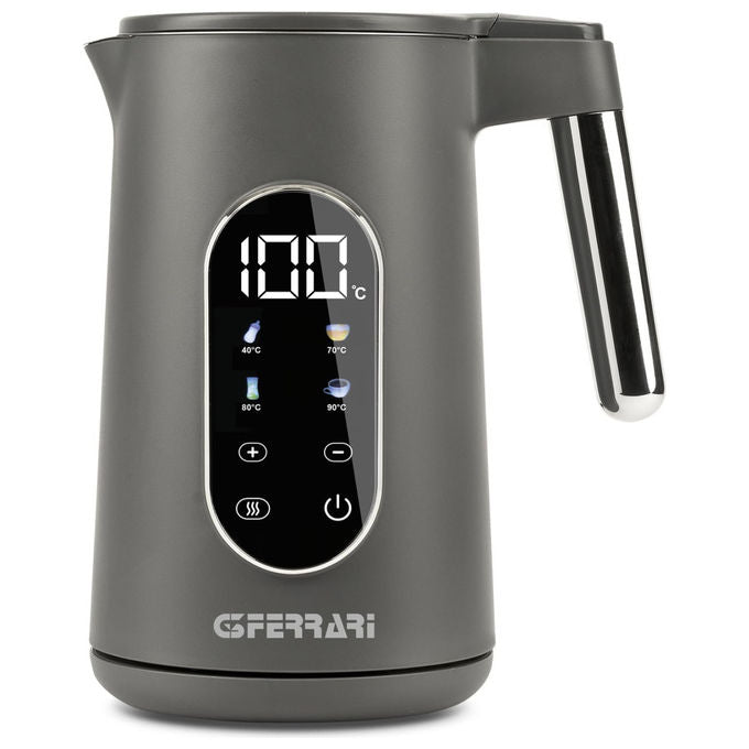G3 Ferrari, Bollitore Elettrico, Tisaniere Tech, 1.7 Litri, 4 Programmi, Display Touch, Grigio