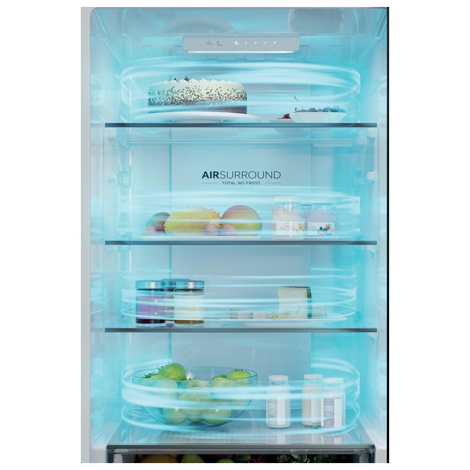 Haier 34006117 HTR3618CNMG Frigorifero Combinato Total No Frost 360 L Classe C Argento (185x595x667 cm)