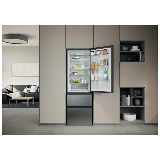 Haier 34006117 HTR3618CNMG Frigorifero Combinato Total No Frost 360 L Classe C Argento (185x595x667 cm)