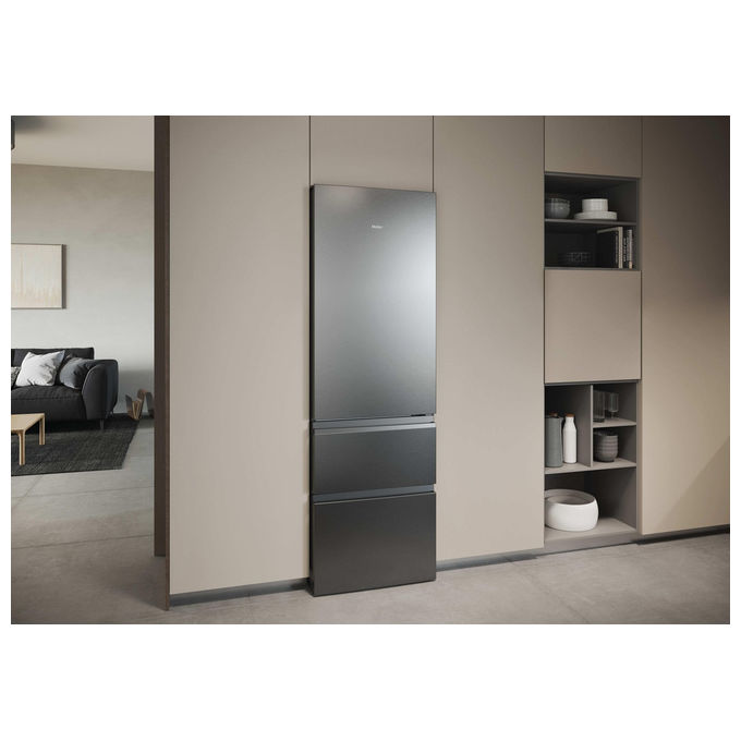Haier 34006117 HTR3618CNMG Frigorifero Combinato Total No Frost 360 L Classe C Argento (185x595x667 cm)