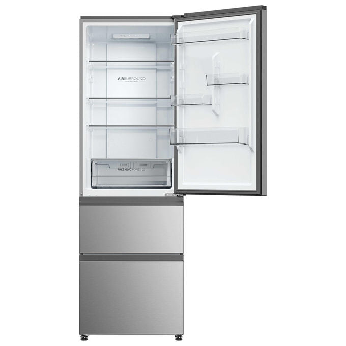 Haier 34006117 HTR3618CNMG Frigorifero Combinato Total No Frost 360 L Classe C Argento (185x595x667 cm)
