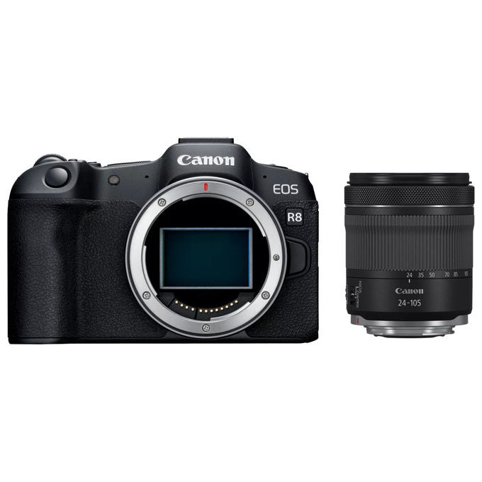 Canon EOS R8, Kit Obiettivo RF 24-105mm F4-7.1 IS STM, Mirrorless, Full Frame, Nero