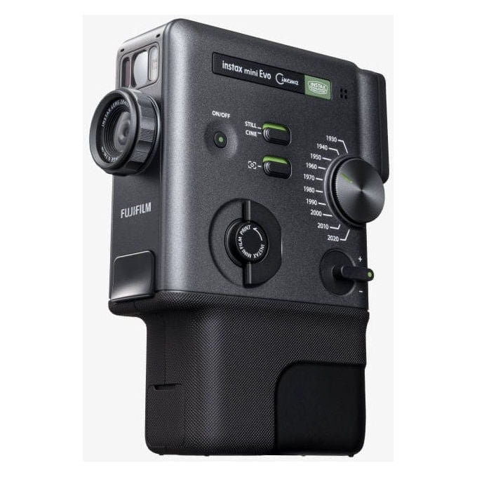 Fujifilm Instax Mini Evo Cinema, Fotocamera Istantanea Ibrida, 2560 x 1920 Pixel, CMOS, Nero