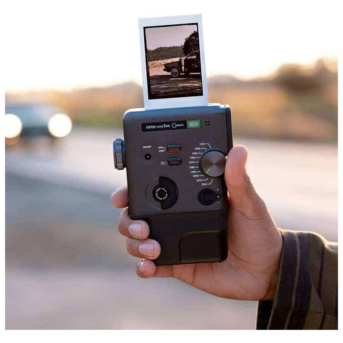 Fujifilm Instax Mini Evo Cinema, Fotocamera Istantanea Ibrida, 2560 x 1920 Pixel, CMOS, Nero
