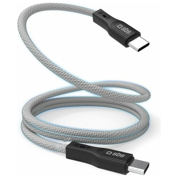 Sbs, Cavo Usb-C, Magnetico, 60W, 1 Metro, Grigio