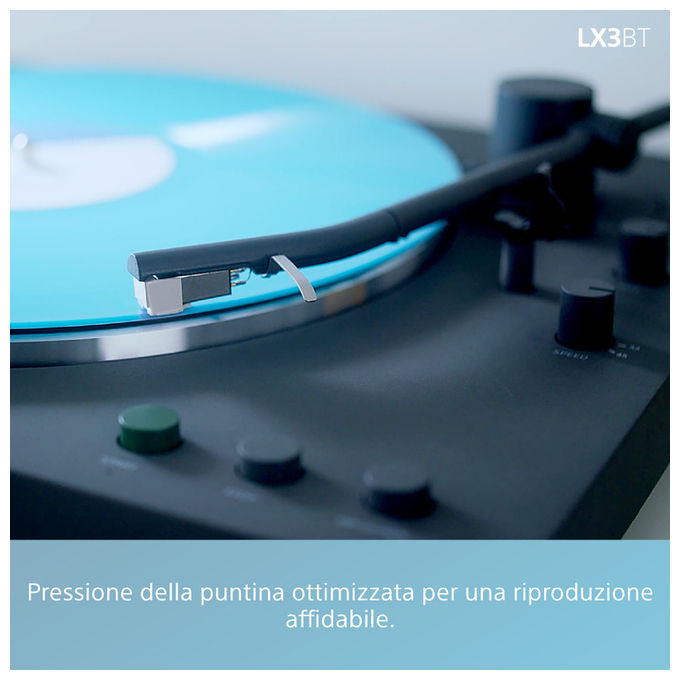Sony, Giradischi con Trasmissione a Cinghia PS-LX3BT, Automatico, Nero