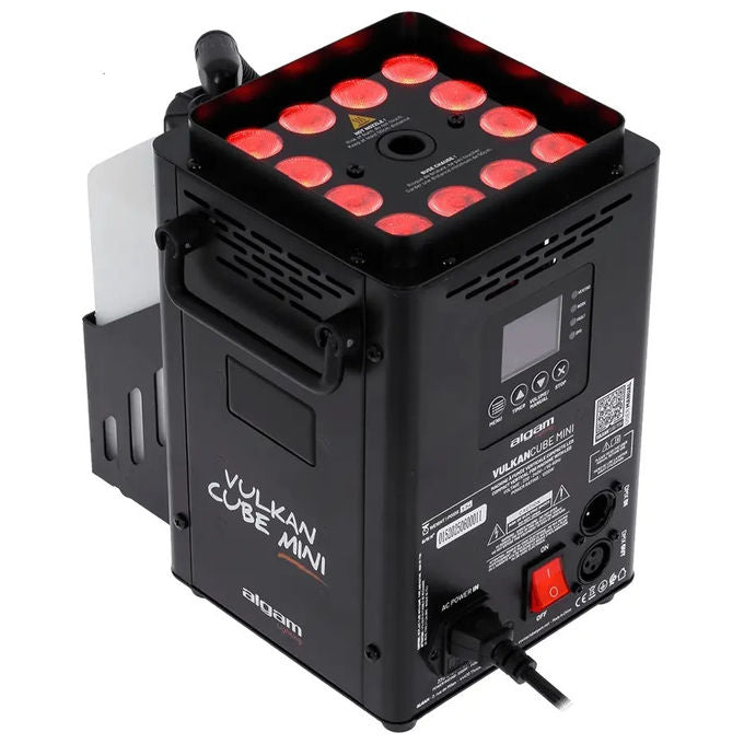 Algam Lighting, Vulkan Cube Mini, Macchina del Fumo Verticale, 1200W, Nera