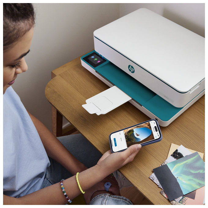 HP ENVY 6122E Stampante Multifunzione Inkjet a Colori Wi-Fi Stampa Fronte Retro Automatica Touchscreen Instant Ink colore Bianco