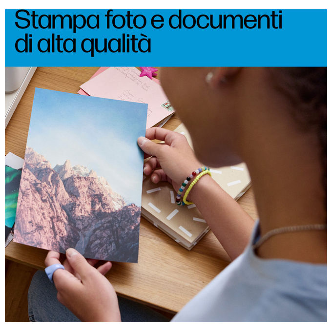 HP ENVY 6122E Stampante Multifunzione Inkjet a Colori Wi-Fi Stampa Fronte Retro Automatica Touchscreen Instant Ink colore Bianco