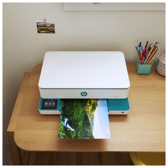 HP ENVY 6122E Stampante Multifunzione Inkjet a Colori Wi-Fi Stampa Fronte Retro Automatica Touchscreen Instant Ink colore Bianco