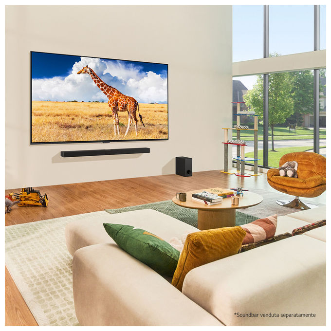 LG, TV QNED 75'' 4K, Serie QNED87 75QNED87T6B, Smart TV 2024, 4 HDMI