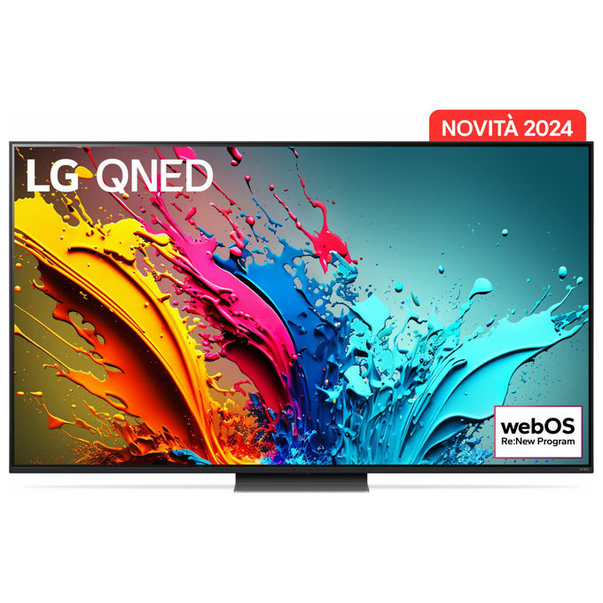LG, TV QNED 75'' 4K, Serie QNED87 75QNED87T6B, Smart TV 2024, 4 HDMI