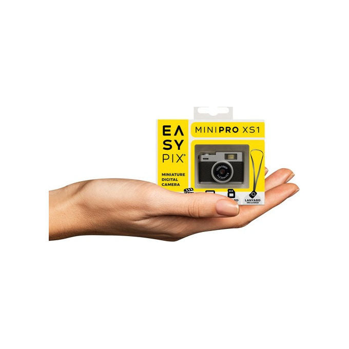 Easypix, MiniPro XS1, Fotocamera Digitale Compatta, 2MP, Nero-Argento, 8GB