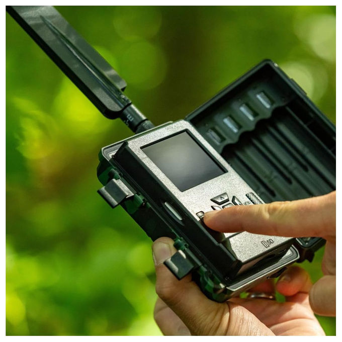Camouflage, Fototrappola 4G 4K, 30MP, Visione Notturna, Trigger 0.2s, EZ4G Pro, Camouflage