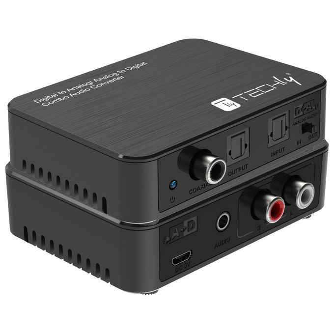 Techly, Convertitore Audio Digitale-Analogico SPDIF Toslink Stereo 3.5mm