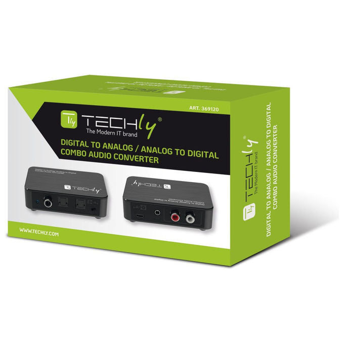 Techly, Convertitore Audio Digitale-Analogico SPDIF Toslink Stereo 3.5mm