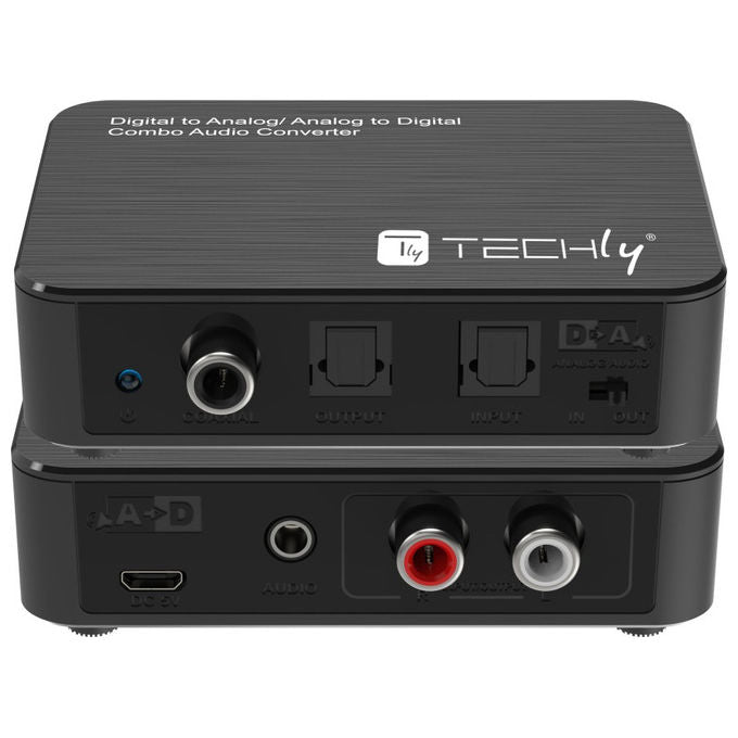 Techly, Convertitore Audio Digitale-Analogico SPDIF Toslink Stereo 3.5mm
