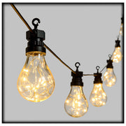 ProGarden, Catena Luminosa LED, 20 Lampadine Bianco Caldo, Per Esterni