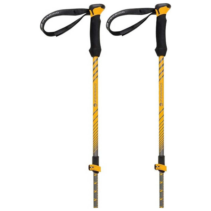 Ferrino Bastoncini Trekking Ultar Telescopici Alluminio 7075 Gialli Coppia