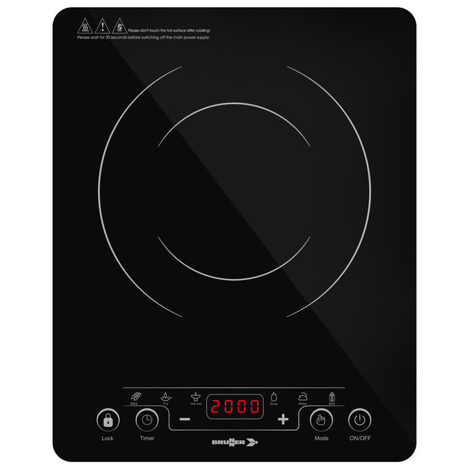 Brunner 3503 Hot Point Induction Piastra a induzione portatile Camping 2000W 9 livelli Touch Control colore Nero