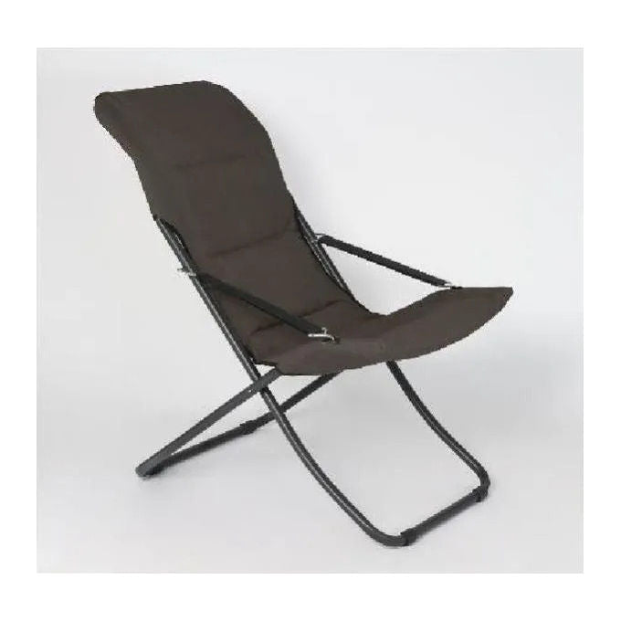 Metal F.A.R., Poltrona Pieghevole Canapone, Ferro, Polycotone, Taupe, Stile Moderno