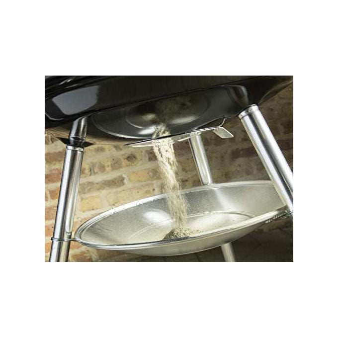 Weber 1502054 Compact Kettle Barbecue a Carbone 47 cm 1548 cm² Griglia Acciaio per 6 Persone con Ruote colore Nero