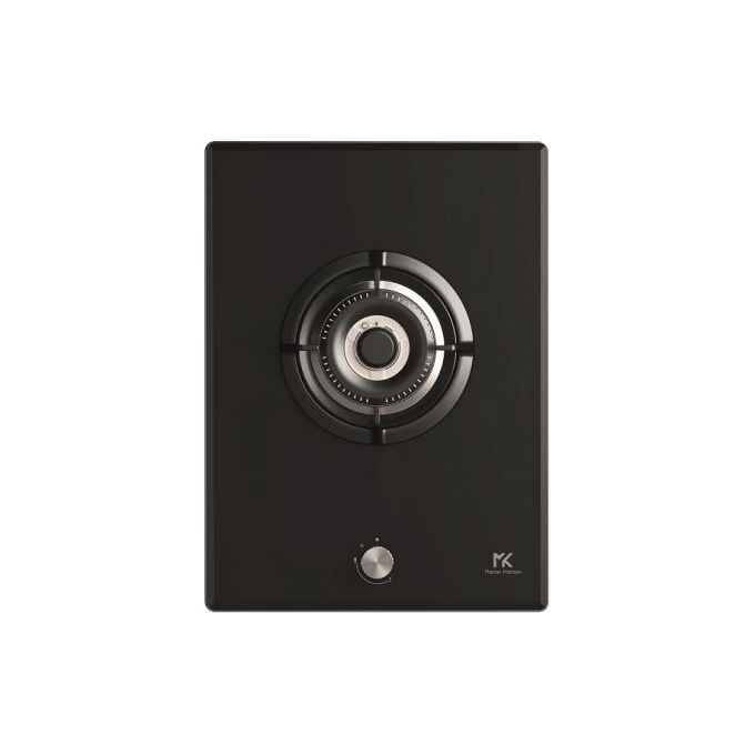 Master Kitchen MKHG 381-EDS FTC GCBK Piano cottura a gas 38 cm 1 fuoco Tripla corona 4.2 W Vetroceramica griglie ghisa colore Nero