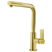 Foster Miscelatore cucina con doccetta Omega Plus Gold Canna girevole ed estraibile Ottone