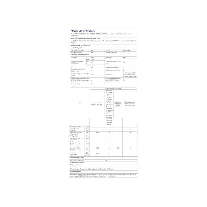 Haier HCW9919ESGB Frigorifero Multiporta 586 L Total No Frost 190 cm Classe E colore Nero