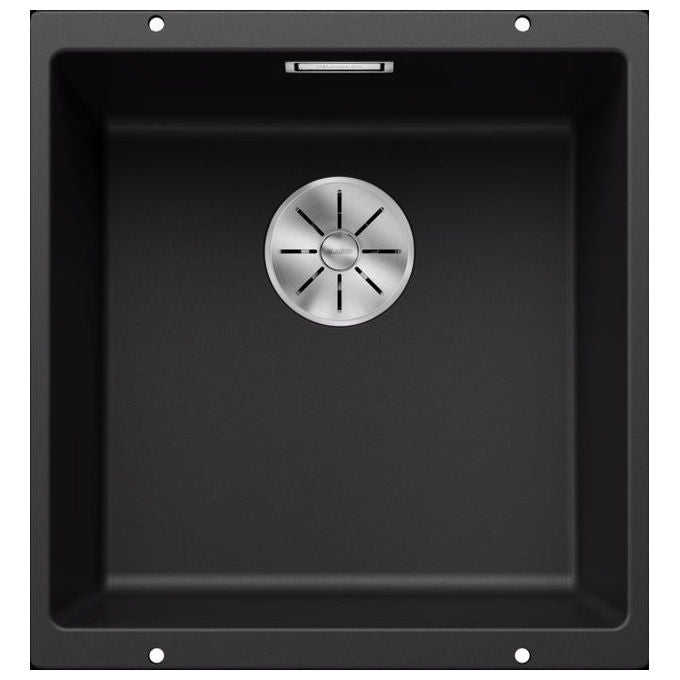 Blanco, Lavello Sottotop 53 x 46 cm, Nero, 1 Vasca, Silgranit Subline 500-U
