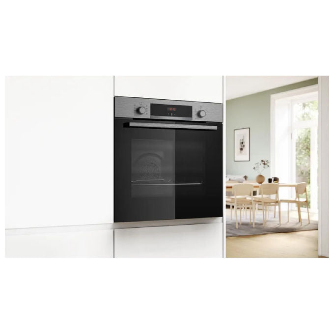 Bosch HBA514ES3 Serie 4 Forno da incasso Multifunzione 71 L Classe A+ Aria Calda 3D Grill 7 Programmi (59.5x59.4x54.8 cm) colore Nero Acciaio Inox