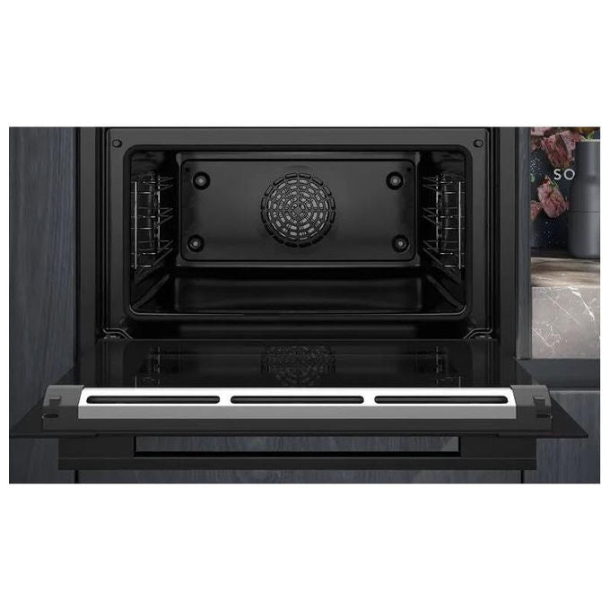 Siemens, Forno compatto da incasso iQ700, 60x45 cm, Nero, Pirolitico, Hydrolyse