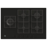 Hoover H-HOB 500 GAS HVG7WL4WC5B, Piano Cottura a Gas da Incasso, 74.5 cm, Vetro Temperato Nero, 5 Fuochi