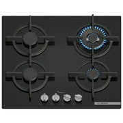 Bosch PPH6A6I10 Serie 6 Piano cottura Gas 60 cm 4 fuochi FlameSelect Bruciatore Wok colore Nero