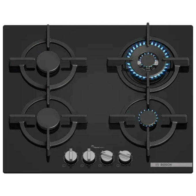 Bosch PPH6A6I10 Serie 6 Piano cottura Gas 60 cm 4 fuochi FlameSelect Bruciatore Wok colore Nero