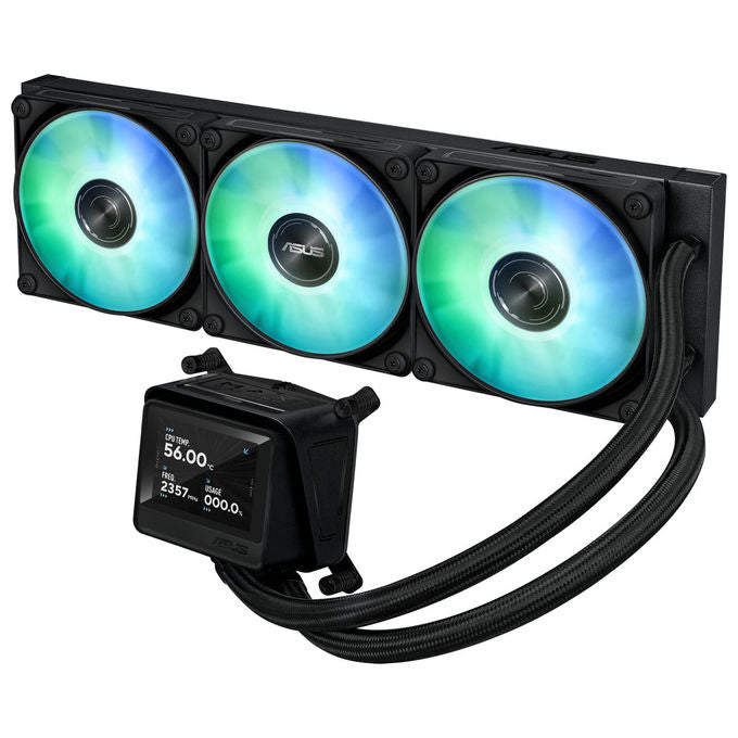 ASUS Max Gaming LC 360 ARGB LCD, Raffreddamento a Liquido All-in-One, Ventole 12 cm, Nero