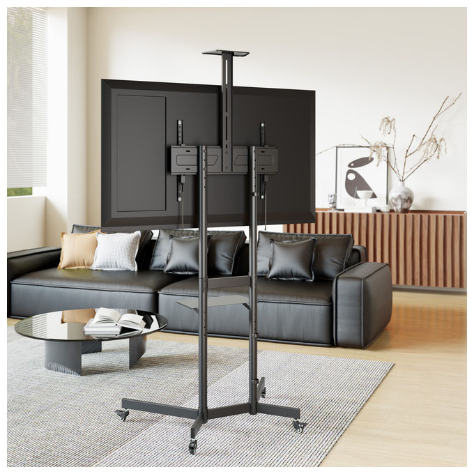 Equip, Carrello TV Mobile Economy, 37-70'', Inclinabile, Nero
