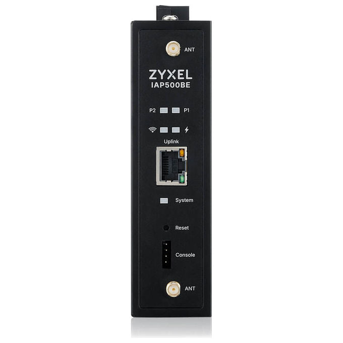 Zyxel, IAP500BE, punto di accesso industriale, WiFi 7, Dual Radio 2x2 MU-MIMO, PoE+, Montaggio guida DIN, Nero