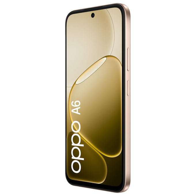 Oppo, Smartphone A6, 256GB, 6GB RAM, Display 6.75'' 120Hz, Doppia Fotocamera 50MP, Oro