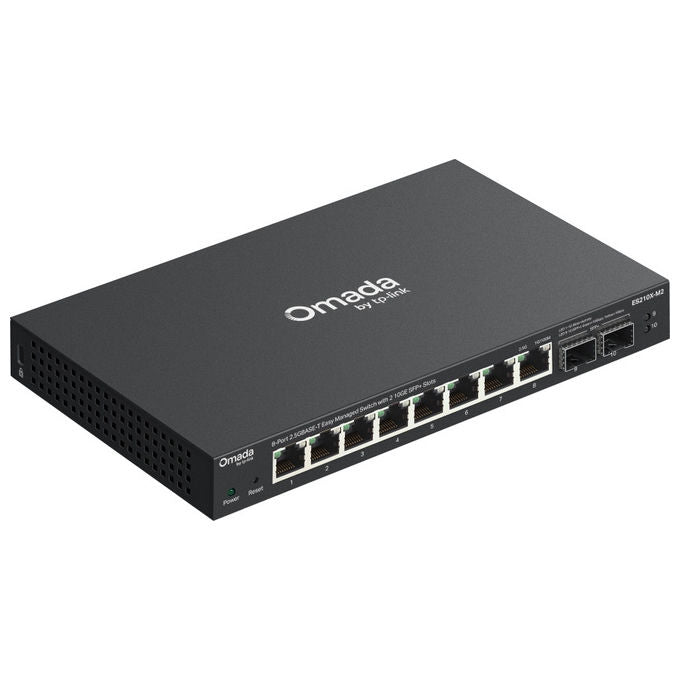 TP-Link ES210X-M2 Omada Switch di Rete Gestito 8 Porte 2.5G RJ45 2 Slot SFP+ 10G 80 Gbps VLAN QoS colore Nero