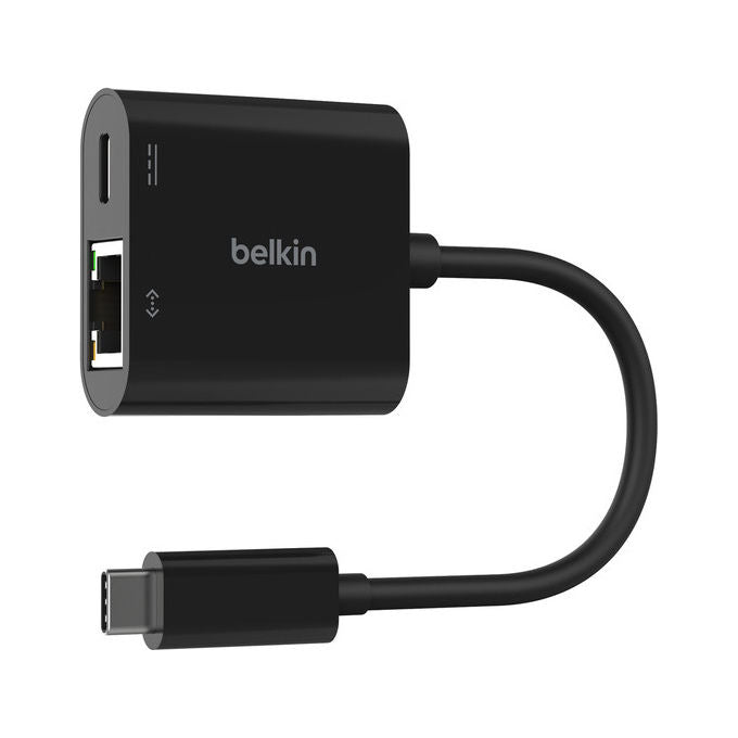 Belkin, Adattatore USB-C, Ethernet, Ricarica 100W, Nero, INC019BTBK